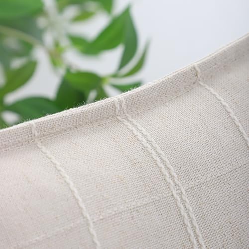 Set of 2 Jacquard Throw Pillow Covers 18x18 - Khaki Plaid