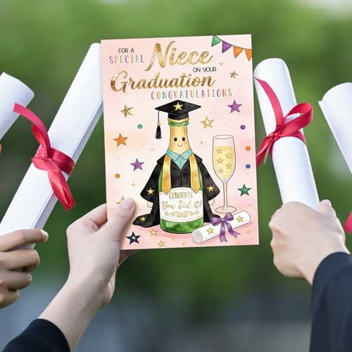 Missonemi Graduation Card for Niece - Cute Congrats Grad Card