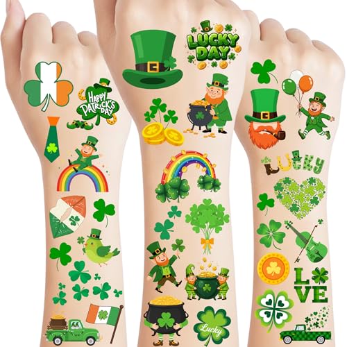 St. Patrick's Day Temporary Tattoos - 160 Pcs Irish Party Favors