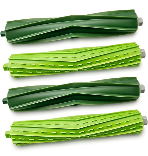 Replacement Rubber Roller Brushes for iRobot Roomba E/I/J Series - 2 Sets