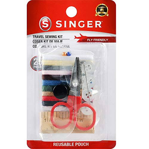SINGER 00267 Portable Sewing Kit in Reusable Clear Pouch