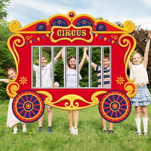 Carnival Circus Photo Booth Backdrop Banner - 71x61 Inch