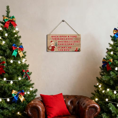 Funny Vintage Christmas Sign for Teen Girls - 6x12 Inch
