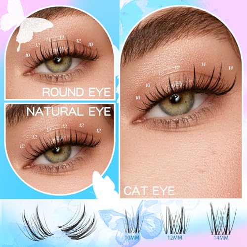SeekLip Manga Wispy Lash Clusters 8-16mm C CD Curl Mixed DIY Lashes