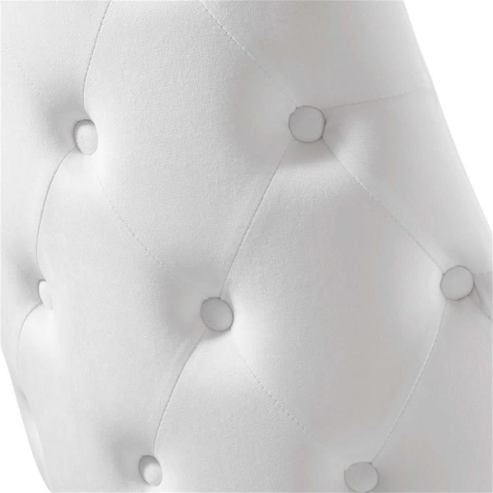 Modway EEI-3907-WHI Adorn Tufted Performance Velvet Dining Side Chair, White