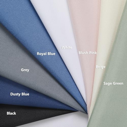 OVZME Black Fabric Shower Curtain Set, 72x72, Water Repellent