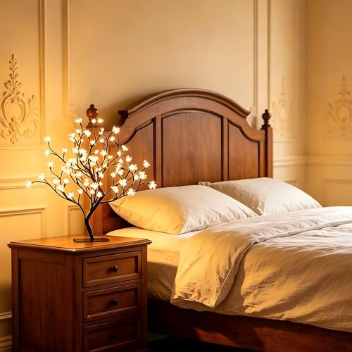 23 Inch Cherry Blossom Tree Lights with 90 LEDs - Warm White, 6in Variation