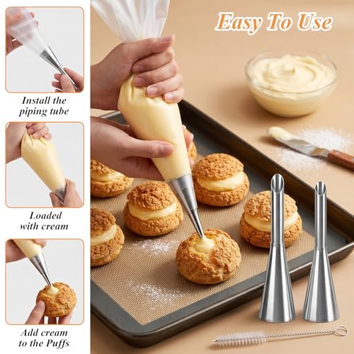 HJZHII 104-Piece Cupcake Piping Nozzles and Pastry Bags Baking Set