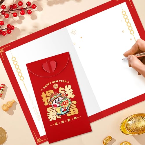 D4DREAM Chinese New Year Card & 3D Red Envelope Set 2026