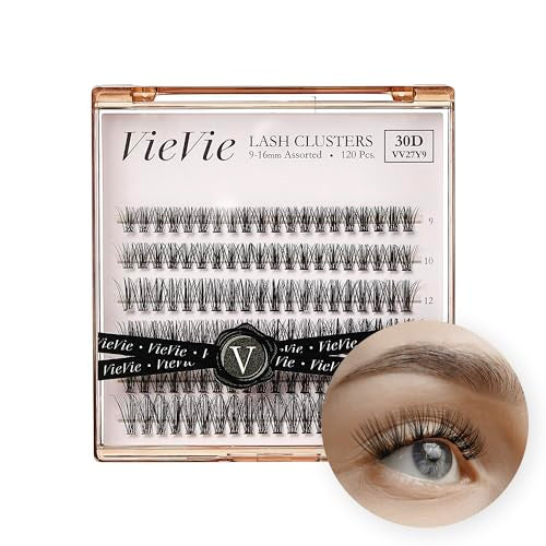 VieVie DIY Lash Clusters 120pcs Mixed 30D Individual Eyelashes 9-16mm
