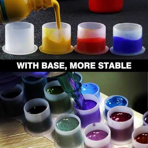 Romlon Tattoo Ink Caps with Base - 300PCS Assorted Sizes