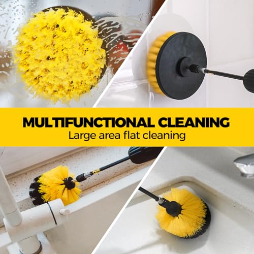 Holikme 9-Piece Drill Brush Cleaning Set with Extension for Scrubbing