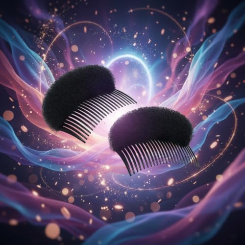 2PCS Magic Hair Styling Clip Volume Insert & Bun Maker (Black)