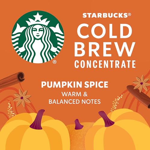 Starbucks Pumpkin Spice Cold Brew Coffee Concentrate, 32 Fl Oz