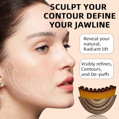 CACRTY Lymphatic Drainage Face Brush – Ultra-Soft Contour Massager