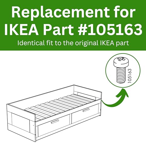 IKEA Replacement Hardware Pack #105163 for Bed Frames & Tables - 8 Pieces