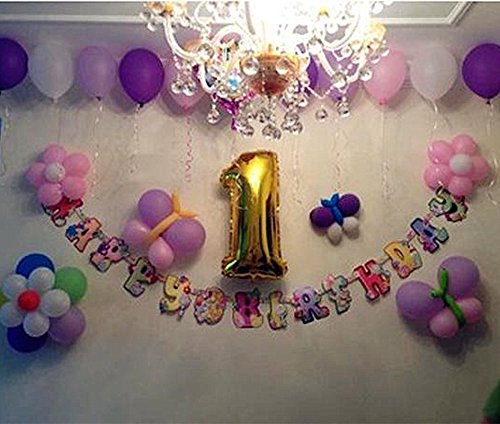 Glanzzeit 16 Inch Gold Foil Balloons for Party Decor A-Z & 0-9