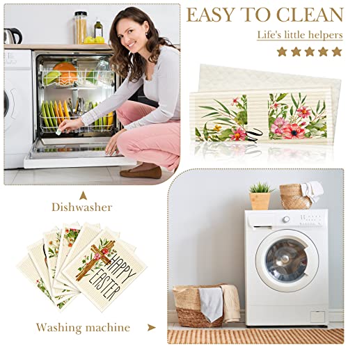CHENGU 6-Pack Swedish Dishcloths, Absorbent Eco-Friendly Cleaning Cloths