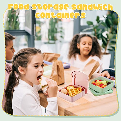 Reusable Sandwich Containers for Lunch - BPA-Free, Microwave Safe