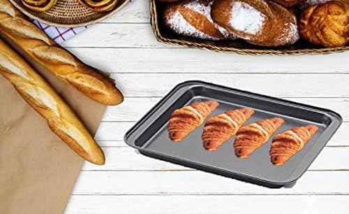 SS&CC Nonstick Baking Sheets Set of 2 - Perfect 8 Inch Cookie Trays for Toaster Ovens | Ideal for 1-2 Person Households