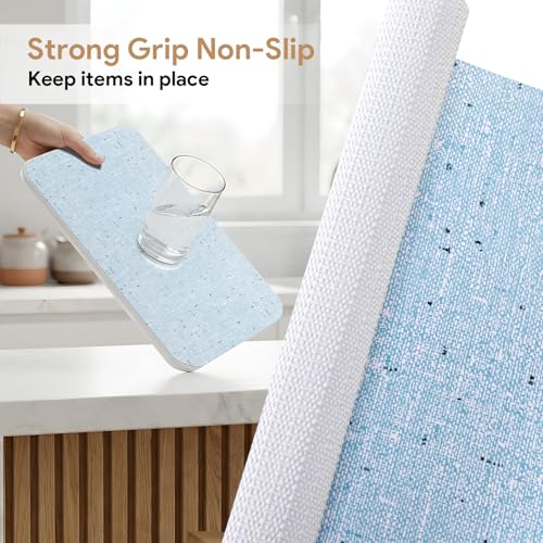 12" x 120" Blue Shelf Liner - Non-Adhesive, Anti-Slip Cabinet Liner