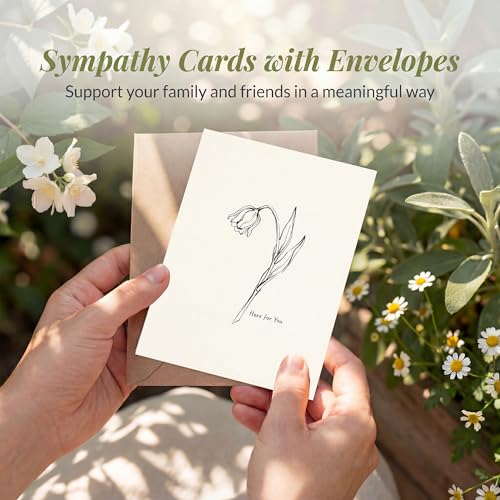 Minimalist Sympathy Card - Here for You | 5x7 Heavyweight Cardstock