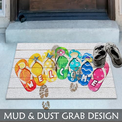 Supwhd Summer Beach Welcome Doormat 17x30 Inches Outdoor Indoor Entrance Decor