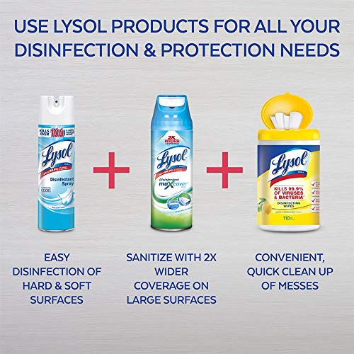 Lysol Disinfectant Spray, Crisp Linen Scent, 19 Ounce, Pack of 12