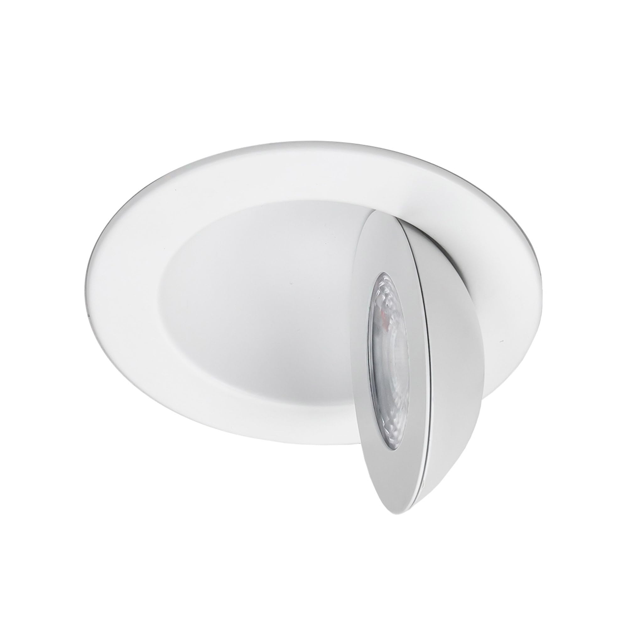WAC Lighting Lotos 4in LED Round Adjustable Recessed Light 5-CCT Selectable 9W 700 Lumens IC-Rated Airtight 120V-277V Universal in White
