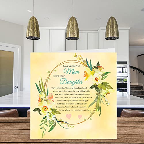 Beautiful Floral Mother's Day Card for Mom from Daughter
