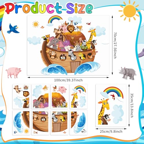 Noah's Ark Stickers 39 x 28 Inches - Classic Style Wall Decor