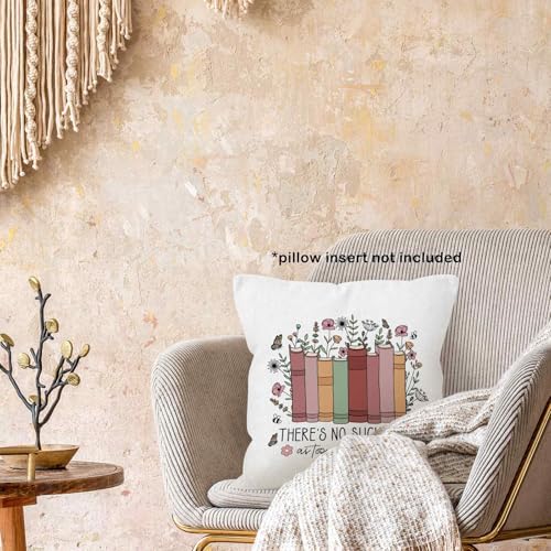 MONALET Reading Nook Floral Throw Pillow Cover, 18x18 Soft Flannelette Reading-a