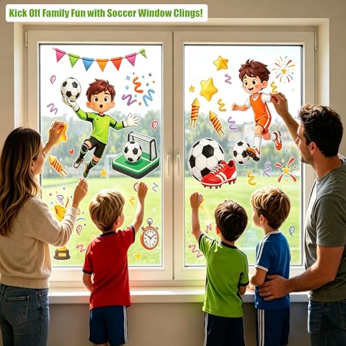 2026 USA Soccer Window Clings - 8 Reusable Static Stickers