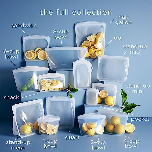 Stasher Reusable Silicone Food Storage Bag - Sandwich Size, 28 oz, Green