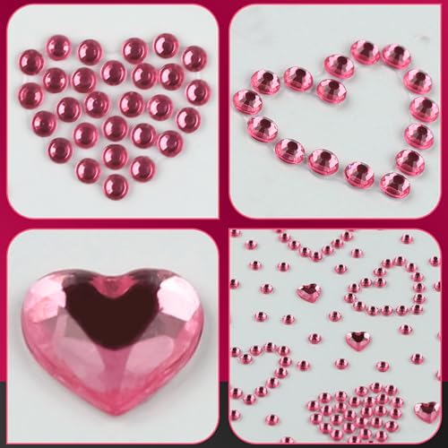 Self-Adhesive Rhinestone Face Gems Stickers - 3 Sheets for Makeup