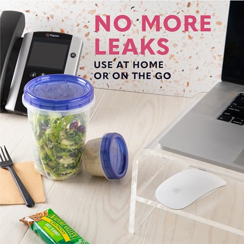 32 Oz Plastic Food Deli Containers with Airtight Twist Lids - 3 Pack