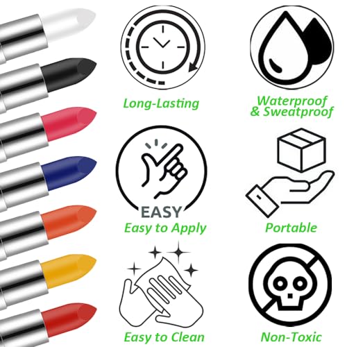 Mysense Yellow Face and Body Paint Stick - Cream Eye Black for Sports & Costume