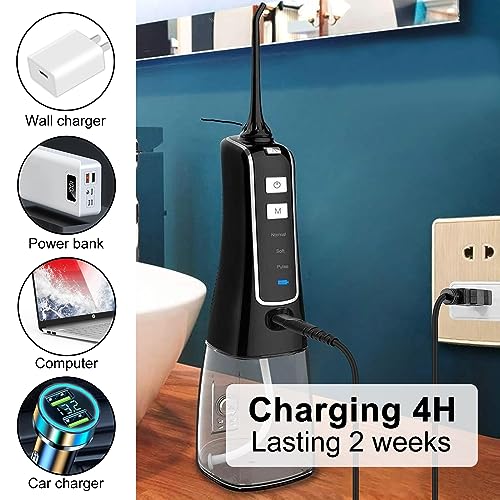 RAXSEG USB Charging Cable for Water Flosser Compatible with Nicwell Fairywill Aquasonic Oral Irrigator Cord Black