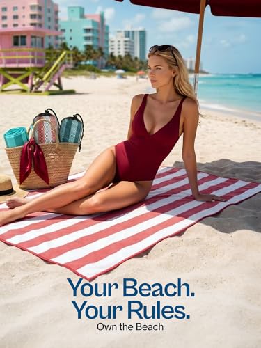 Utopia Towels 4 Pack Microfiber Beach Towels - Aqua, Coral, Blue & Teal, 32x71 Inch