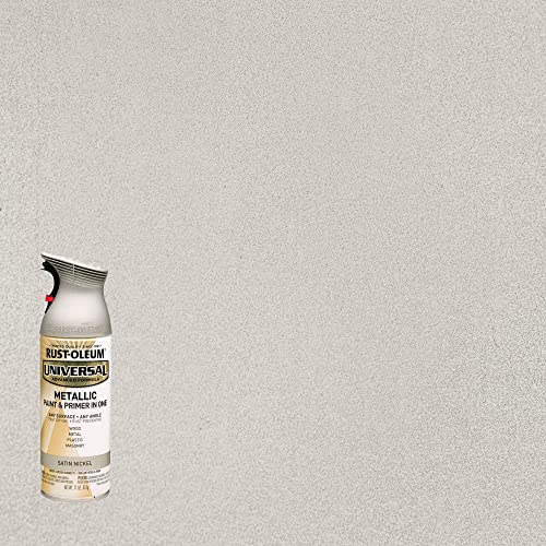 Rust-Oleum Universal All-Surface Metallic Spray Paint, Satin Nickel, 11 oz