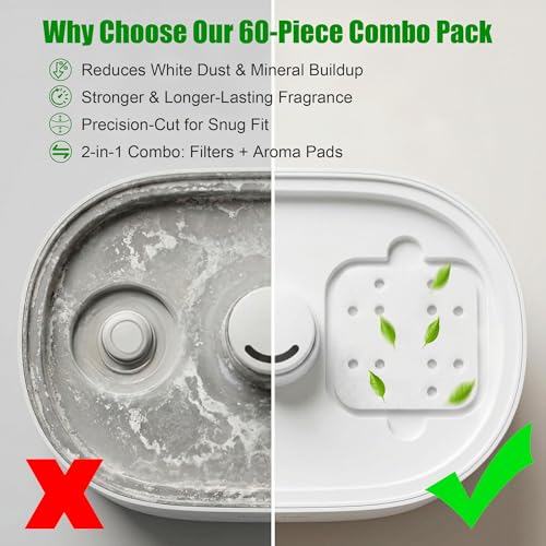Humidifier Replacement Filters & Aroma Pads Bundle - 60 Pieces