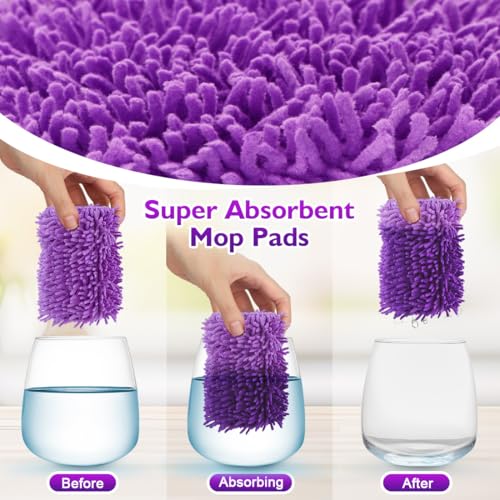 UNIMADE Reusable Microfiber Mop Pads 8-Pack - Multicolor for Swiffer PowerMop