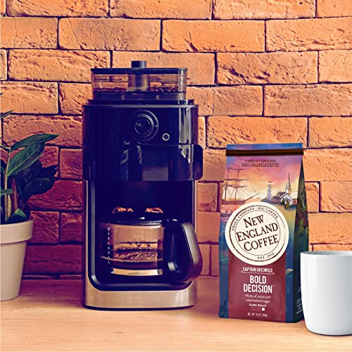 New England Coffee Bold Decision Dark Roast Ground Coffee, 10oz (Pack of 6)