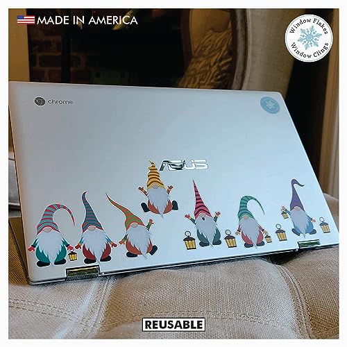 Cute Gnome Laptop Stickers Set - 12 Vinyl Decals for Laptops, Journals & More