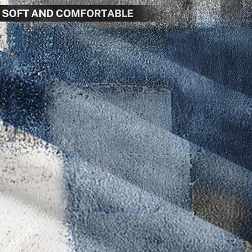 Emvency Blue Grey Throw Pillow Covers Set of 2 - 18x18 Inch Modern Abstract Art