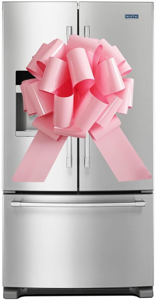 Skiennix 16-Inch Giant Pink Bow - Perfect for Large Gifts, Christmas, and Party Decorations