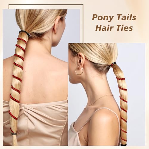HJZHII 3PCS Spiral Braided Hair Ties Long Ponytail Holder Wrap for Sports