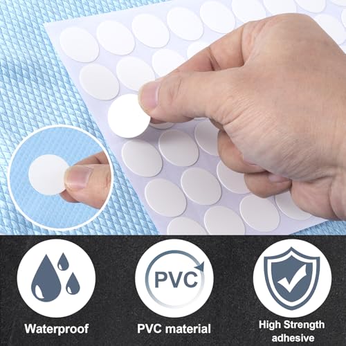 290pcs White Self-Adhesive Screw Cover Stickers - 3 Sizes Furniture Decals