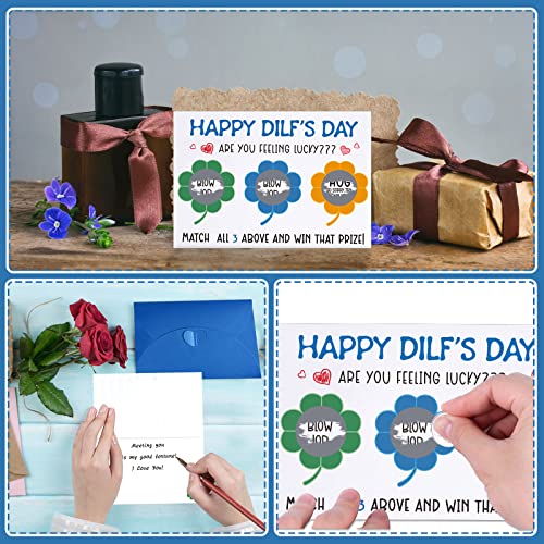 FLYAB Naughty Scratch Off Father's Day Card for Husband - Funny Greeting Card with Envelope