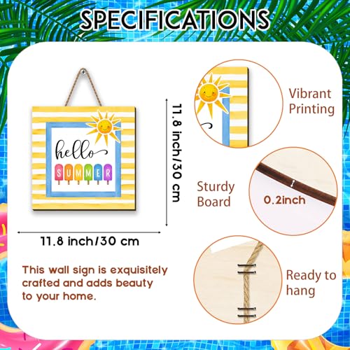 Yarcooly Summer Beach Party Wooden Door Sign Decor